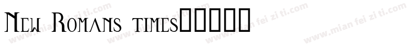 New Romans times字体转换